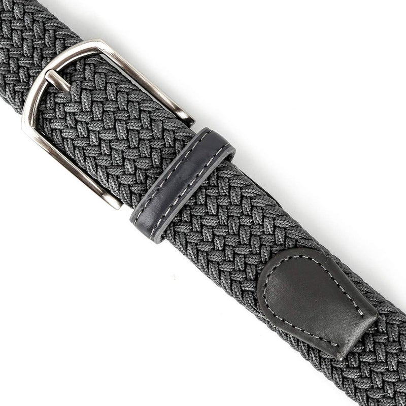 Radmire Braided Canvas Woven Elastic Stretch Belts for Men/Women/Junior with Multicolored (Grey, XXX-Large/48-50" Waist) - Image 5